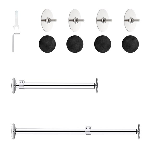 Not Slip Kitchen Sink Stabilizer Bracket Stainless Steel Adjustable Length Under Mount Sink Support 2PCS for Secure