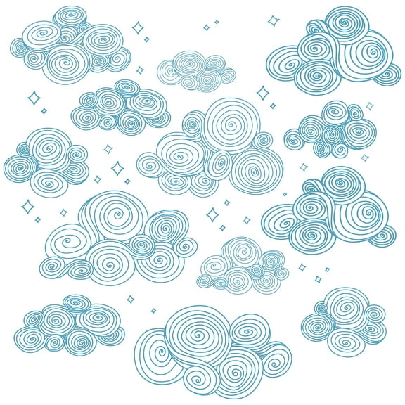 Not So Cirrius Wall Stickers, by WallPops 41 Pack