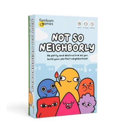 FamBam Games Not So Neighborly Card Game, Ages 7+, Perfect for Game Nights (Walmart Exclusive)