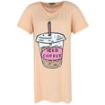 thumbnail image 1 of Not Tired  Iced Coffee Short Sleeve Night Shirt (Women's Plus), 1 of 5