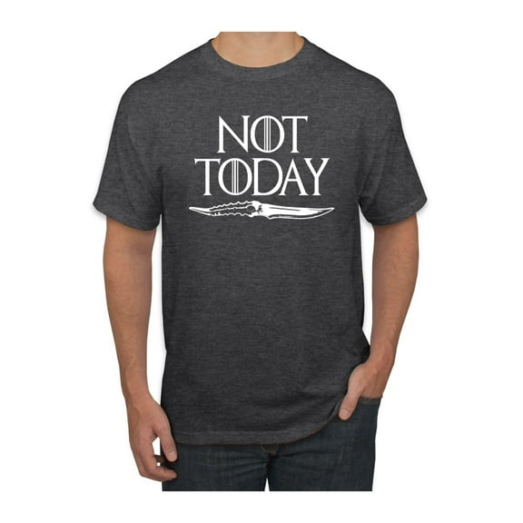 Not Today Arya Dagger GoT Thrones Mens Pop Culture Graphic T-Shirt