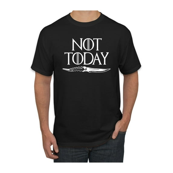Not Today Arya Dagger GoT Thrones Mens Pop Culture Graphic T-Shirt