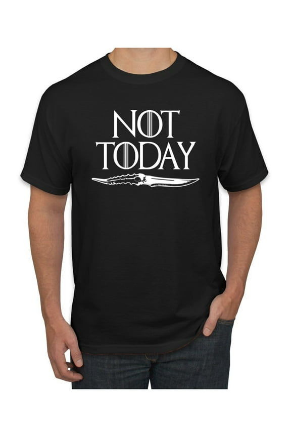 Not Today Arya Dagger GoT Thrones Mens Pop Culture Graphic T-Shirt