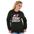 thumbnail image 1 of Not Today Breast Cancer Awareness BCA Women Plus Size Crewneck Sweatshirt Brisco Brands 2X, 1 of 5
