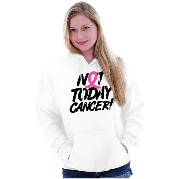 Not Today Breast Cancer Awareness BCA Women Plus Size Graphic Pullover Hoodie Brisco Brands 3X