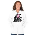 thumbnail image 1 of Not Today Breast Cancer Awareness BCA Womens Plus Size Graphic Zipper Hoodie Brisco Brands 2X, 1 of 5