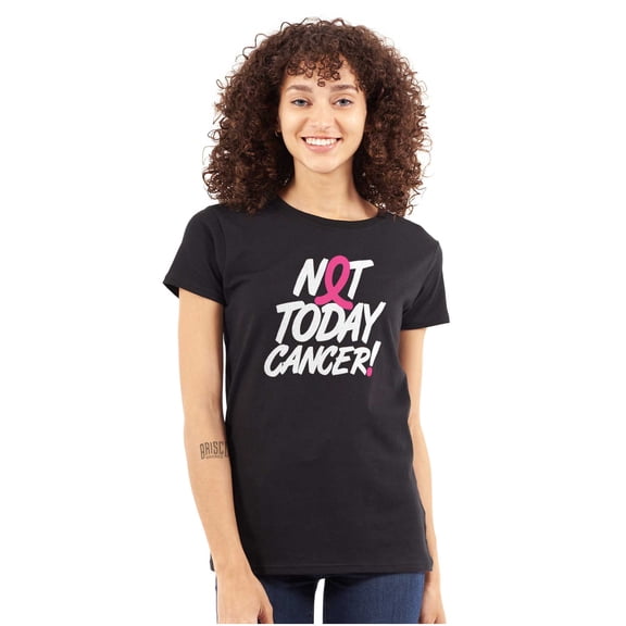 Not Today Breast Cancer Awareness BCA Womens Fitted Plus Size Graphic Tee Brisco Brands 2X