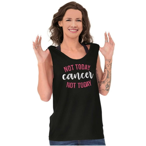 Not Today Breast Cancer Survivor Tank Top Tee Shirt Women Brisco Brands S