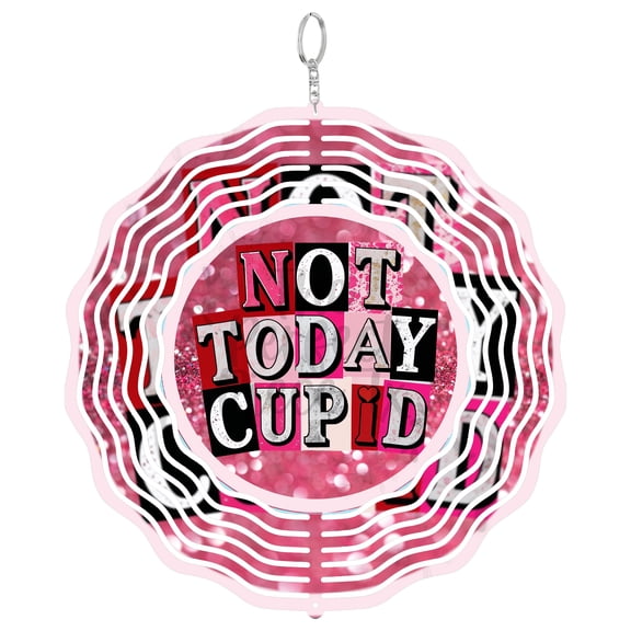 Not Today Cupid Design B 3D Wind Spinner Stainless Steel Funny Gift