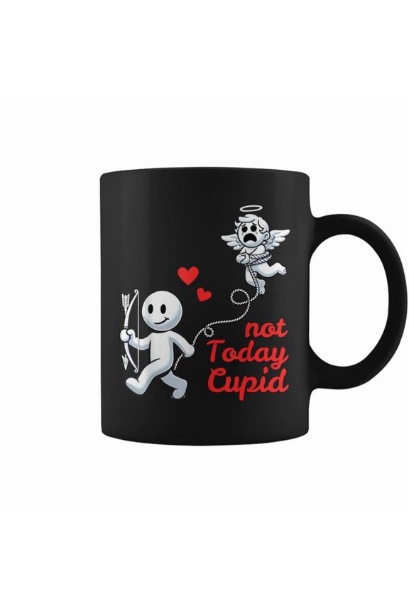 Not Today Cupid Humorous AntiValentines Day Coffee Mugs