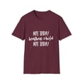thumbnail image 1 of Not Today Heathen Child Not Today Boy Mom | Family Reunion | Wifey | 2nd Grade | Teaching  Unisex Softstyle T-Shirt, 1 of 4