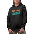 thumbnail image 1 of Not Today Heifer, Saying No Themed Quote, Groovy Retro Wavy Text Merch Gift, Black Hooded Sweatshirt or Hoodie, 2XL, 1 of 5