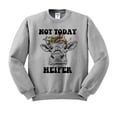 thumbnail image 1 of Not Today Heifer Sweatshirt Unisex X-Large Grey, 1 of 5