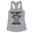 thumbnail image 1 of Not Today Heifer Tank Top Fitted Racerback Women's Large Heather Grey, 1 of 5