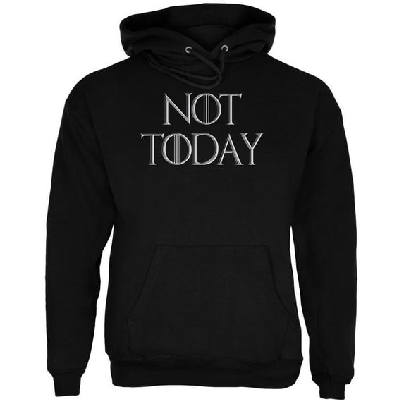 Not Today Procrastinate Death Mens Hoodie Black SM