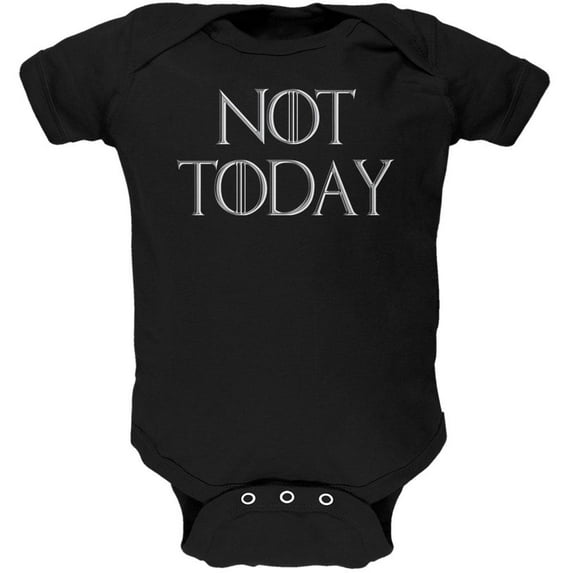 Not Today Procrastinate Death Soft Baby One Piece Black 9-12 M