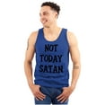 thumbnail image 1 of Not Today Satan Funny Christian Plus Size Graphic Tank Top Brisco Brands 3X, 1 of 5