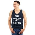 thumbnail image 1 of Not Today Satan Funny Christian Plus Size Graphic Tank Top Brisco Brands 3X, 1 of 5