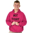 thumbnail image 1 of Not Today Satan Funny Christian Unisex Plus Fleece Graphic Hoodie Brisco Brands 3X, 1 of 5
