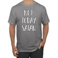 thumbnail image 1 of Not Today Satan Funny Witty Inspirational/Christian Men's Graphic T-Shirt, Heather Grey, 3XL, 1 of 2