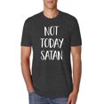 thumbnail image 1 of Not Today Satan Funny Witty Inspirational/Christian Mens Premium Tri Blend T-Shirt, Vintage Black, X-Large, 1 of 2