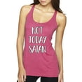 thumbnail image 1 of Not Today Satan Funny Witty Inspirational/Christian Tri-Blend Racerback Tank Top, Vintage Pink, Medium, 1 of 2