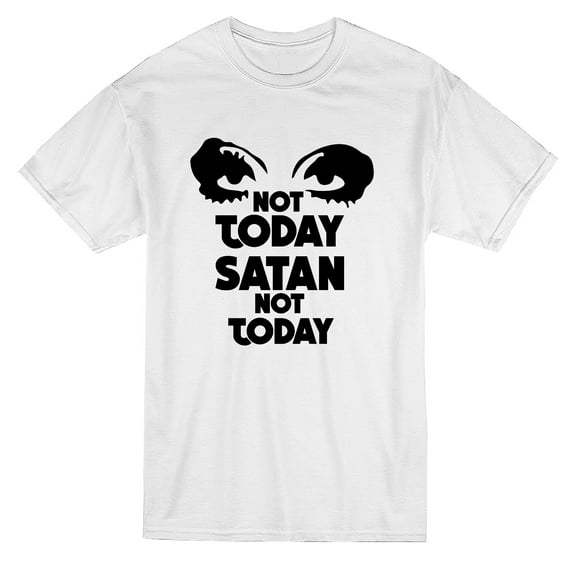 Not Today Satan Not Today Drag Queen Men White T-Shirt, Male Large