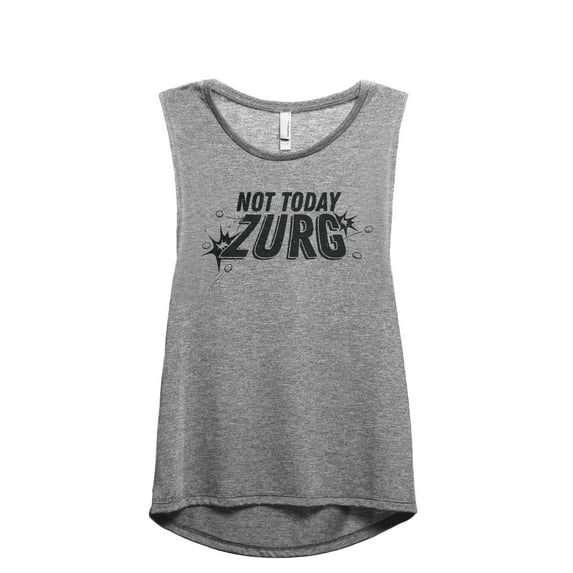 Not Today Zurg Women's Fashion Sleeveless Muscle Workout Yoga Tank Top Heather Grey Grey Small