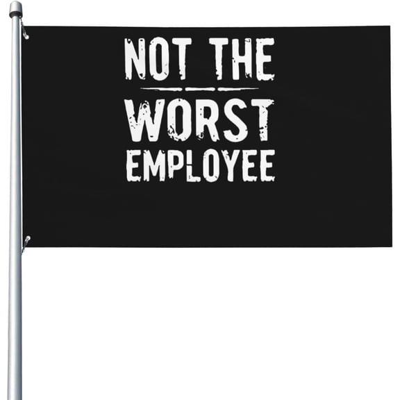 Not Worst Employee Flags 3x5 Outdoor Personalized Flag Wall Art for Girls Room 3x5 Ft