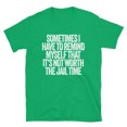 thumbnail image 1 of Not Worth The Jail Time Short-Sleeve Unisex T-Shirt (Irish Green, L), 1 of 2