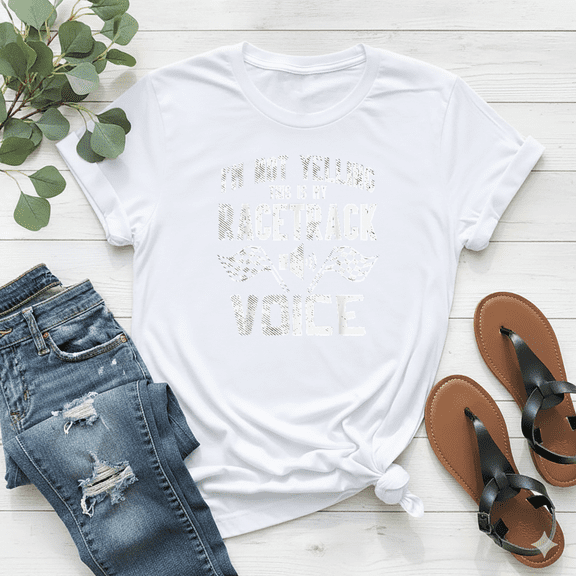 Not Yelling Racetrack Voice Racing Car Driver Racer Unisex T-Shirt, up to Size 5XL
