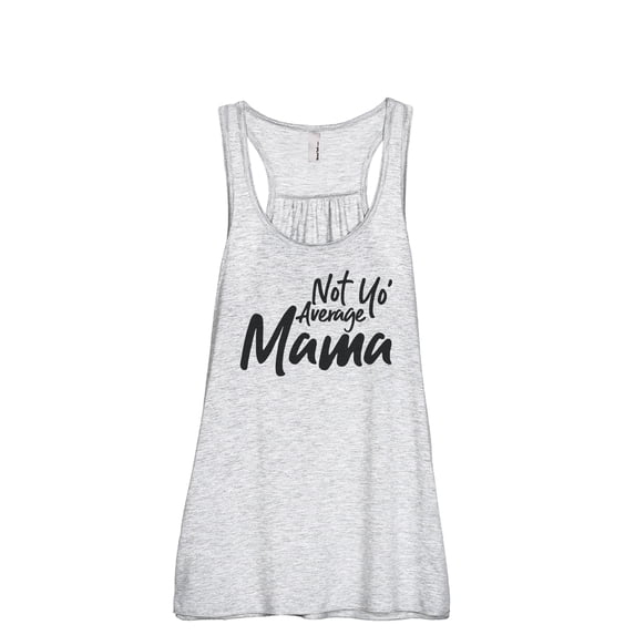 Not Yo' Average Mama Women's Fashion Sleeveless Flowy Racerback Workout Yoga Tank Top Sport Grey Medium