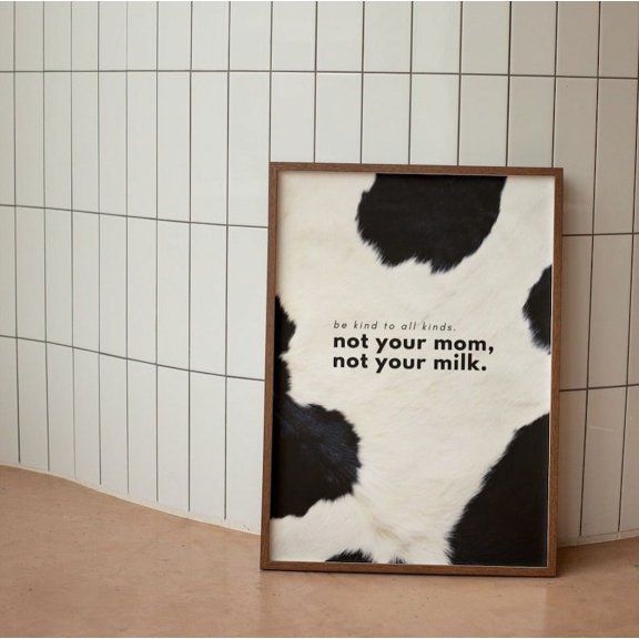 Not Your Mom Vegan Poster, Kitchen Dorm Room Decor Wall Art Print