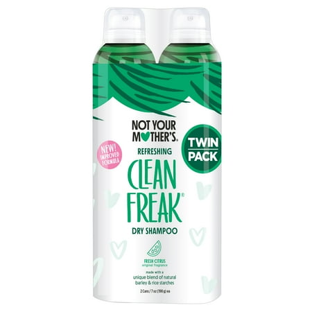 Not Your Mother's Clean Freak Refreshing Dry Shampoo, Fresh Citrus Scent, 7 oz, 2 Pack