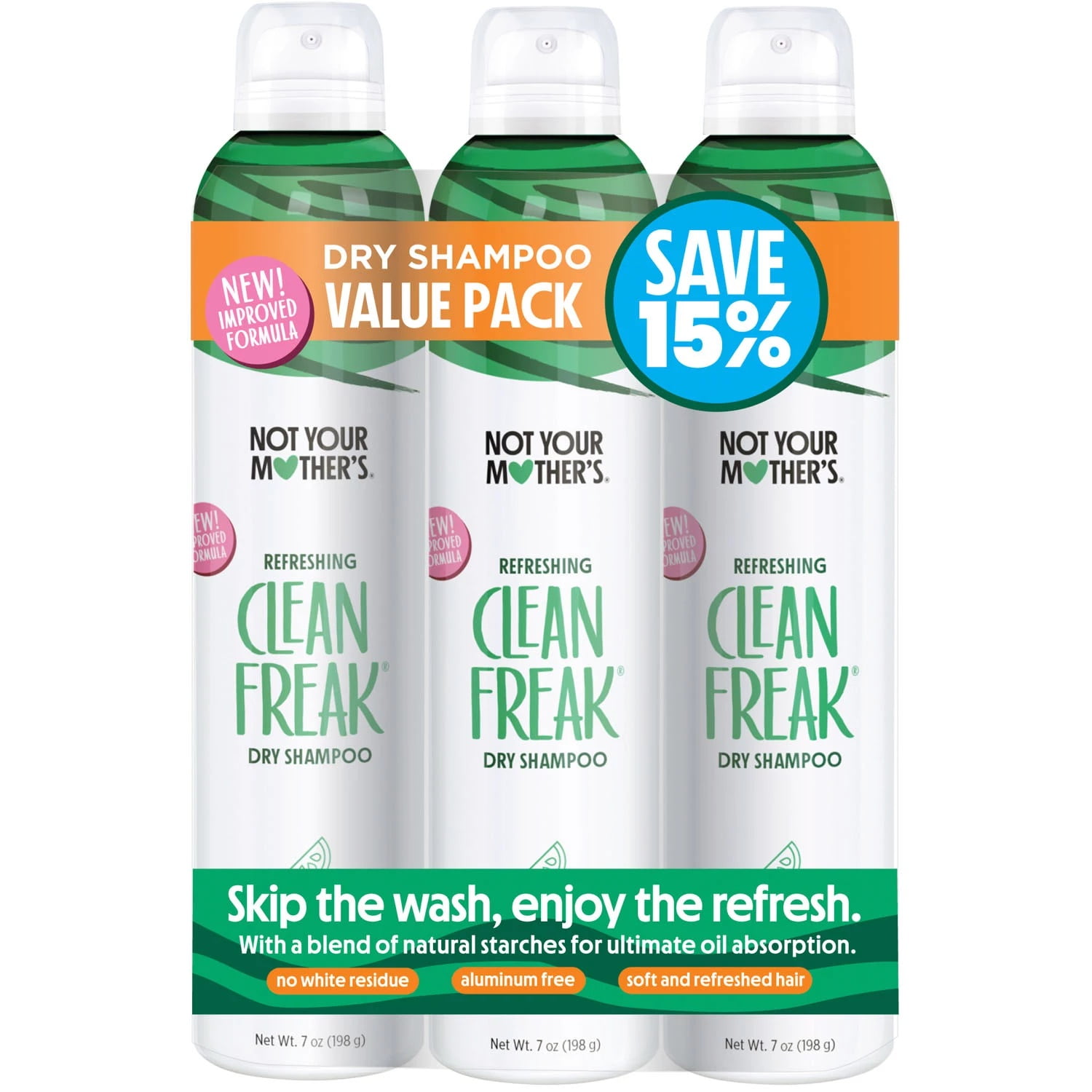 Not Your Mother's Clean Freak Refreshing Dry Shampoo, Original (7oz Each, 3  Pk) 