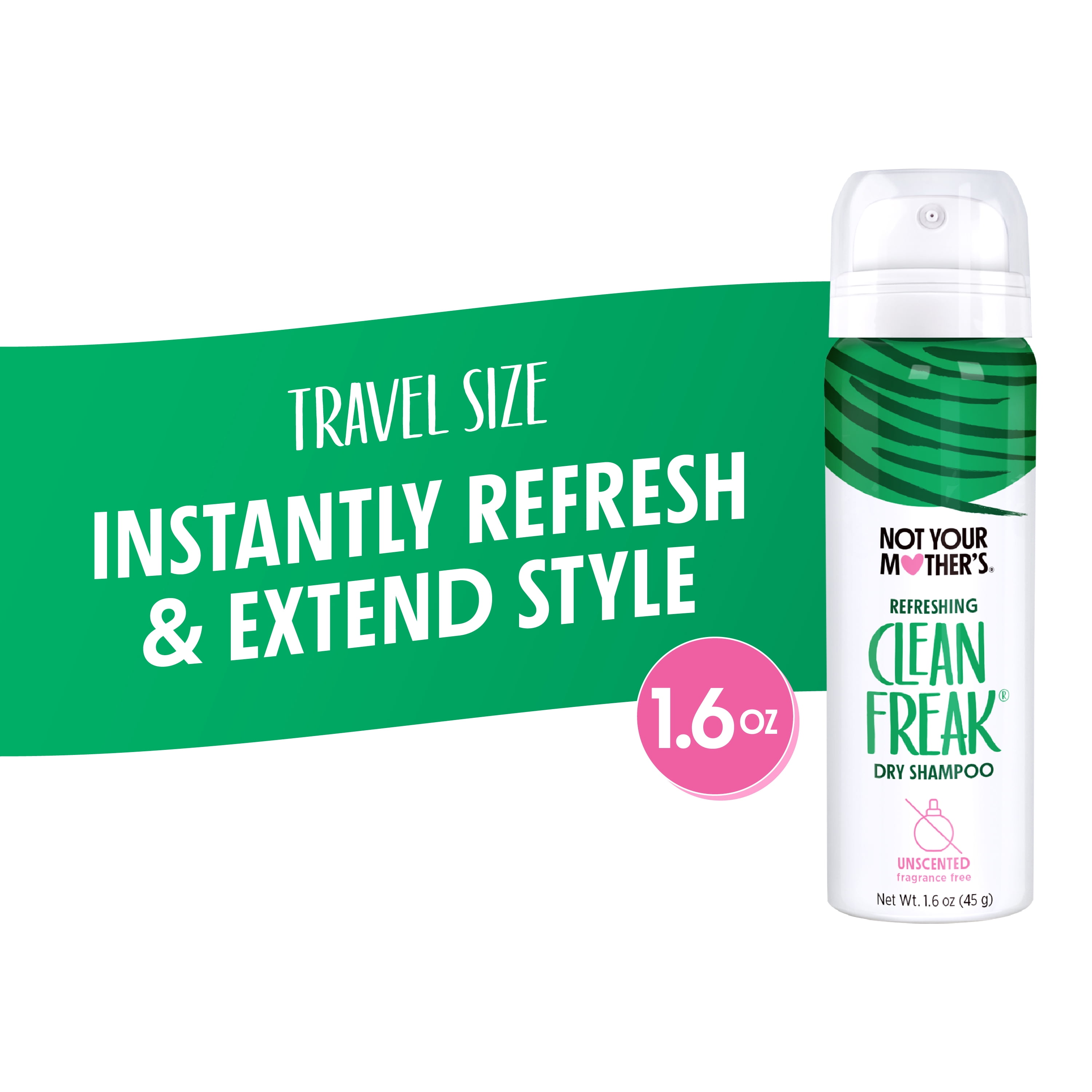 Notyourmothers Not Your Mother's Clean Freak Unscented Dry Shampoo, 1.6 oz Travel Size