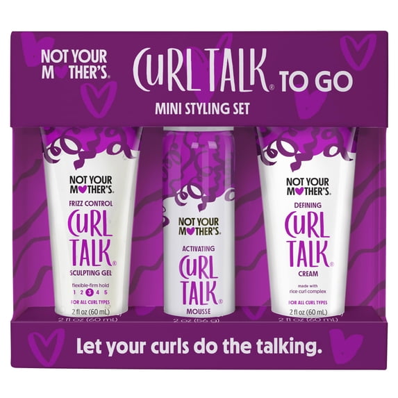 Not Your Mother's Curl Talk To-Go Mini Styling Kit, Citrus Jasmine, 3-Piece Curly Hair Styling Kit