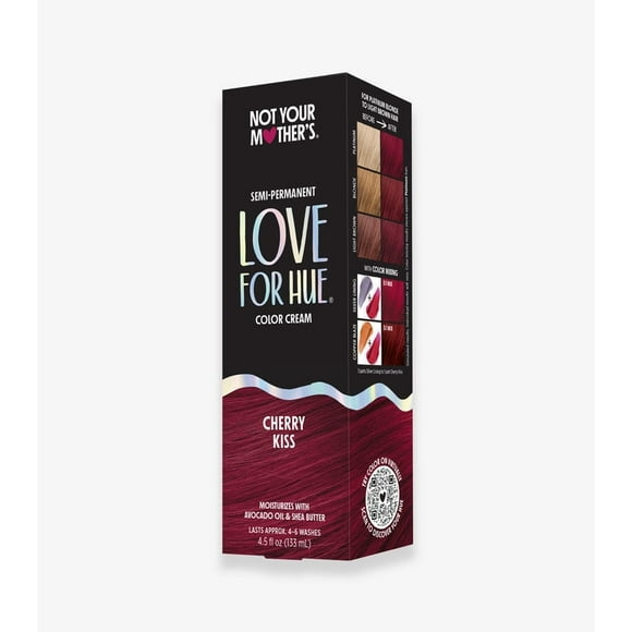 Not Your Mother's Semi-Permanent Love For Hue, Color Cream, Cherry Kiss, 4.5 FL.OZ (133 ml)