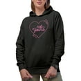 thumbnail image 1 of Not Yours, Pink Text Girl Quote Art, Sassy Girls Merch Gift, Black Hooded Sweatshirt or Hoodie, Medium, 1 of 5