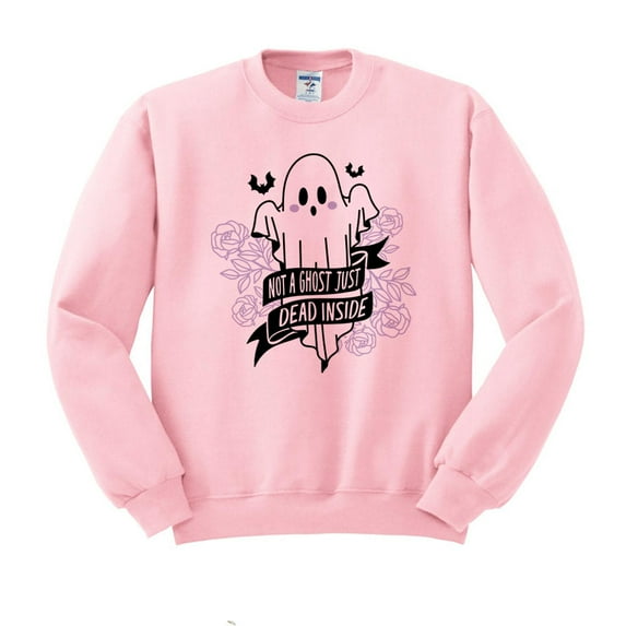 Not a Ghost Just Dead Inside Sweatshirt Unisex 2X-Large Pink