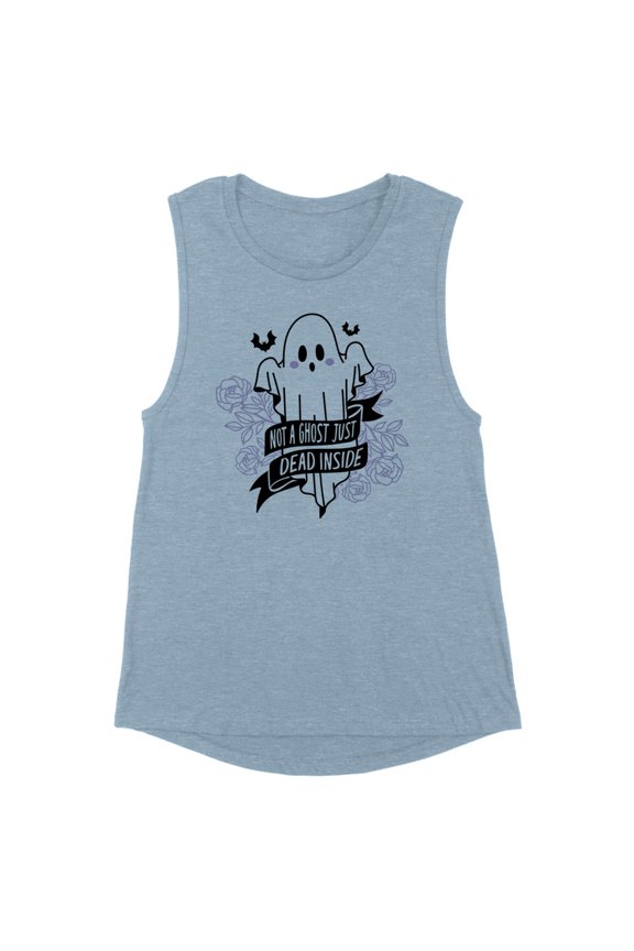 Not a Ghost Just Dead Inside Women's Muscle Tank Large Stonewash Denim