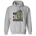 thumbnail image 1 of Not a Hugger Hoodie Sweatshirt Unisex Large Grey, 1 of 5