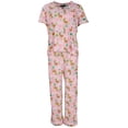 thumbnail image 1 of Not a Morning Person  Pink Christmas Notch Collar Short Sleeve Pajama Set (Women), 1 of 5