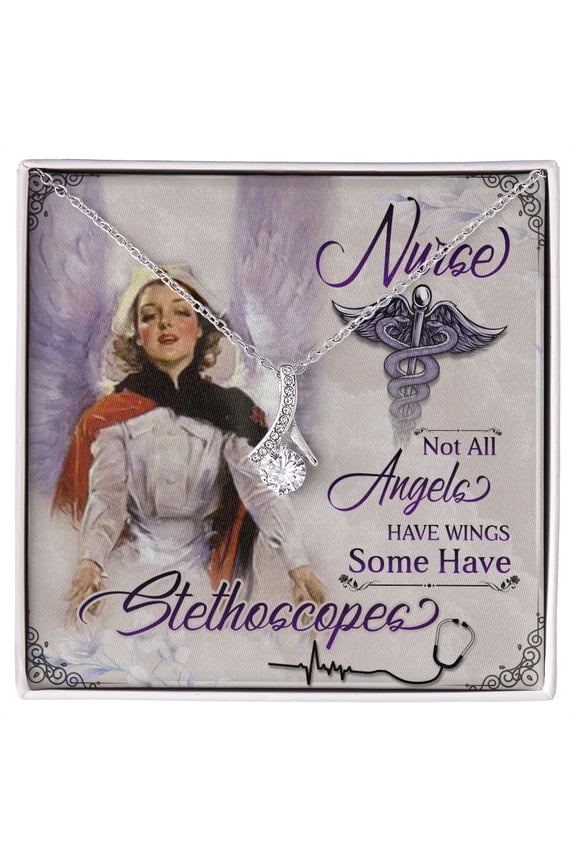 Not aAll Angels Have Wings Alluring Ribbon Necklace