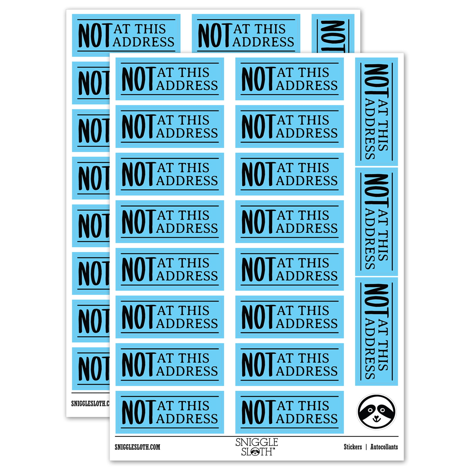 Sticker Email Addresses Not at This Address Letter Mail Sticker Set - Light Blue - Matte Finish ...