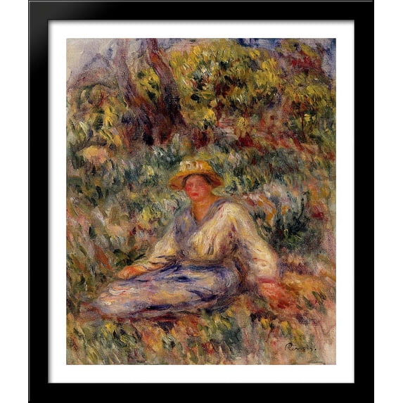 Not detected 28x34 Large Black Wood Framed Print Art by Pierre Auguste Renoir
