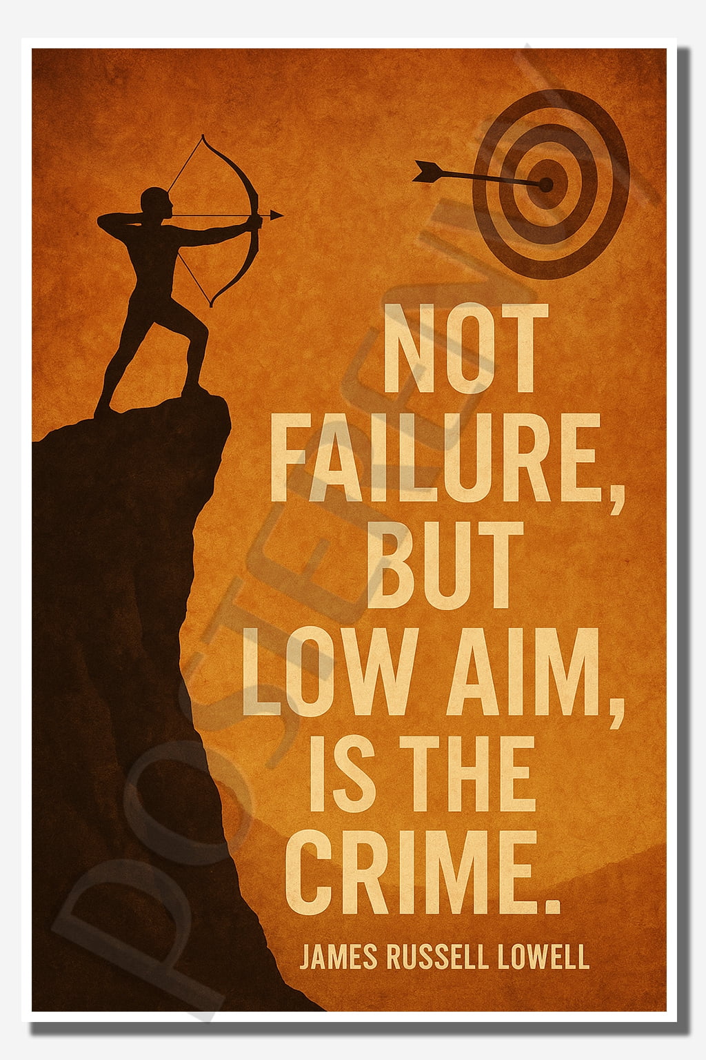 Not failure, but low aim, is the crime - James Russell Lowell ...