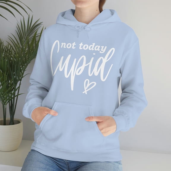 Not today Cupid Valentine's Unisex Heavy Blend™ Hooded Sweatshirt