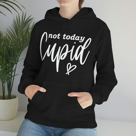 Not today Cupid Valentine's Unisex Heavy Blend™ Hooded Sweatshirt