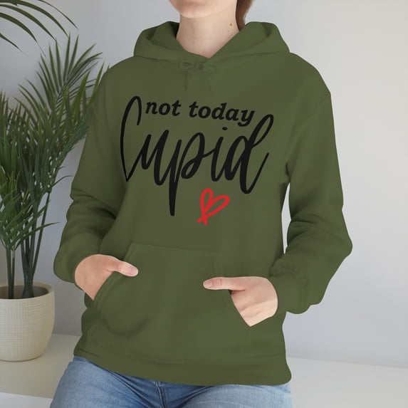 Not today Cupid Valentine's Unisex Heavy Blend™ Hooded Sweatshirt